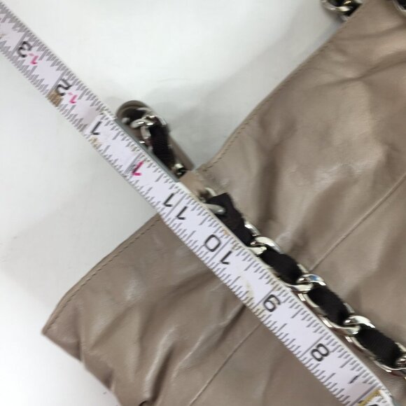 Furla Taupe Leather Tote Bag with Chain Handles - Picture 11 of 11